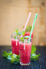 watermelon drink with mint