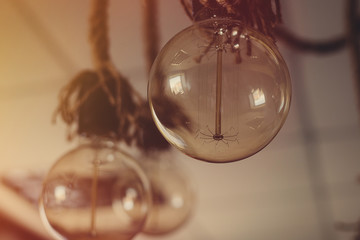 light bulbs with blur background