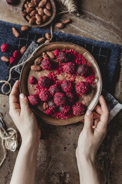 Homemade chocolate truffle