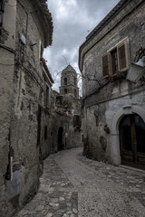 Fototapeta na wymiar Ancient medieval streets of Caserta Vecchia.Italy
