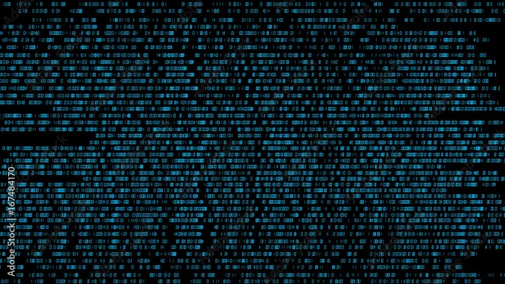 Aufkleber Streaming matrix technology binary code