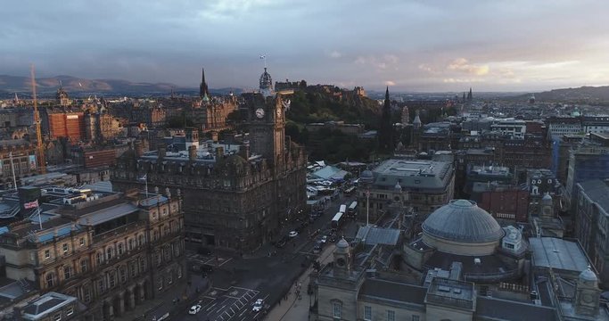 Aerial view of Edinburgh, Scotland 
