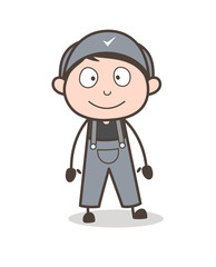 Cartoon Happy Boy Surprised Face Vector Illustration