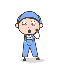 Cartoon Boy Curious Face Vector Illustration