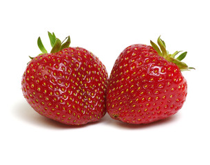 Fresh strawberry isolated on white