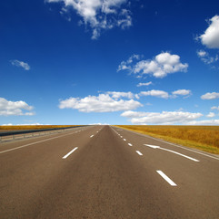 Naklejka premium Asphalt car road