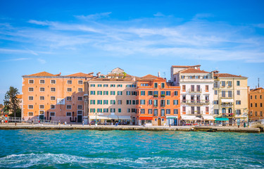 Obraz premium View on Venice from the sea, Veneto, Italy