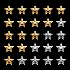 Obraz premium Five star ranking icons