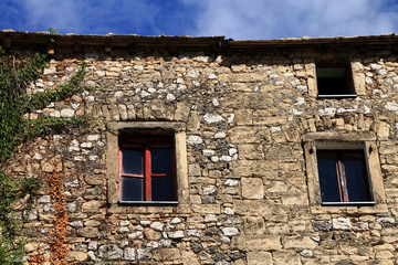 Old stone building near Old bridge in Mostar , Bosnia and Herzegovina