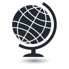 Globe earth vector icons isolated on white background 
