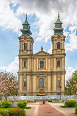 Subotica, Serbia - April 23, 2017: Cathedral of St. Theresa of Avila in Subotica city, Serbia