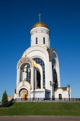 The temple of George the victorious on Poklonnaya hill, Moscow, Russia