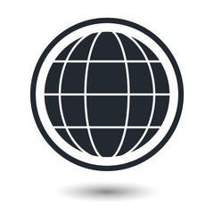 Globe earth vector icons isolated on white background 
