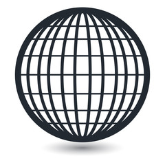 Globe earth vector icons isolated on white background 
