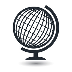 Globe earth vector icons isolated on white background 
