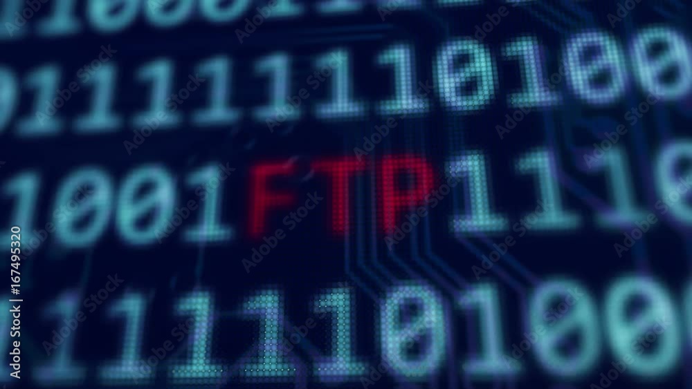Poster FTP word between random binary data in 4k