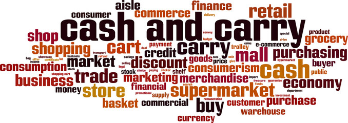 Cash & carry word cloud
