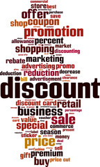 Obraz premium Discount word cloud