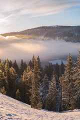 Looking down on Donner Lake