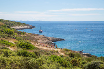 Küsten am Kap Kamenjak, Premantura, Istrien, Kroatien
