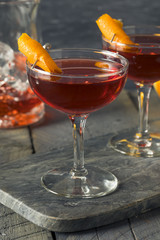 Homemade Red Boulevardier Cocktail