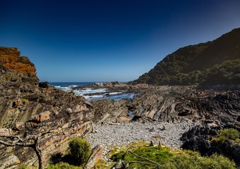 Landscape of part of the Otter Trail at the Indian Ocean