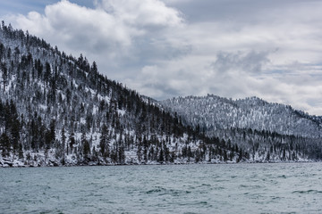 Snow at Lake Tahoe's Edge