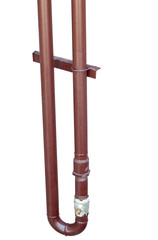 industrial pipes on white