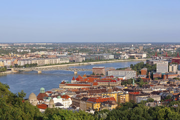 Fototapeta na wymiar Aerial View of South Budapest Hungary