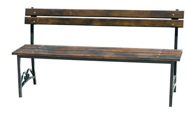  Park Bench Isolated on White