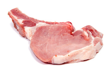 Pork bacon isolated on a white background. pork belly