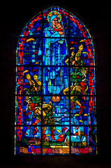 Church window paratrooper, AINTE MERE EGLISE, France