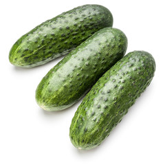 Cucumber vegetable isolated on white background cutout