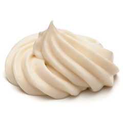 Mayonnaise swirl  isolated on white background cutout