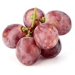Red grape berry bunch isolated on white background cutout
