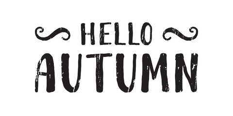 Hello autumn inscription.