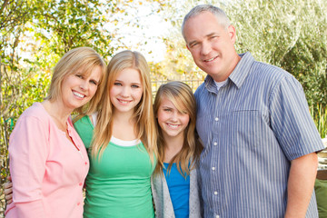 Obraz premium Happy family smiling.