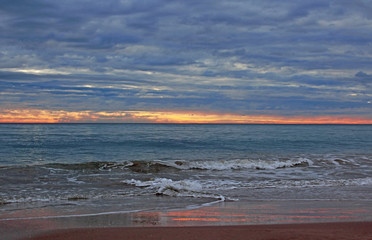 Sunset on the beach 
