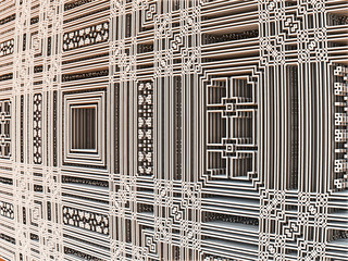 Fototapeta premium Abstract fractal background computer-generated 3D illustration