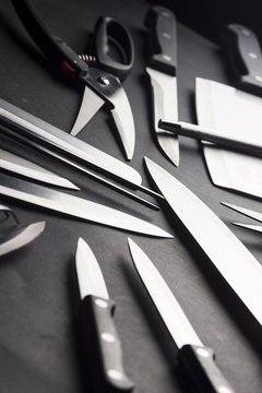 Silverware and knives. High resolution image for cooking industry.