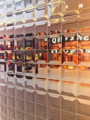 Distortion reflection in shop-window