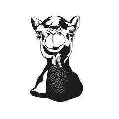 Collection of funny animals vector silhouettes