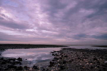 Abendrot am Strand