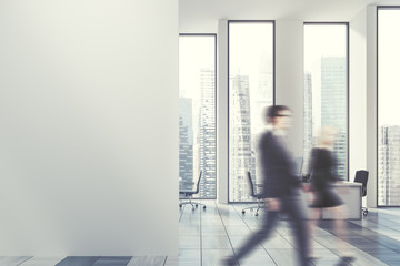 Business people in a white office