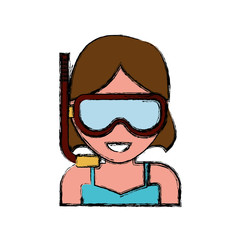 Fototapeta premium Snorkel mask design