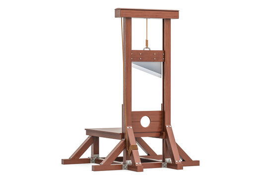 guillotine, 3D rendering