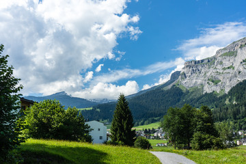 panoramic alps mountain view