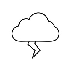 cloud and thunder icon