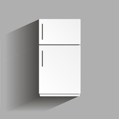 Vector icon of a refrigerator with shadow design. Home Appliances