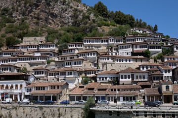 medieval Berat city view in Albania